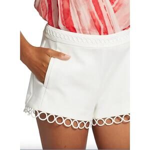 RAMY BROOK Shorts NEW Size 12 Dua Short Ivory White $245 Pockets Eyelet Lace